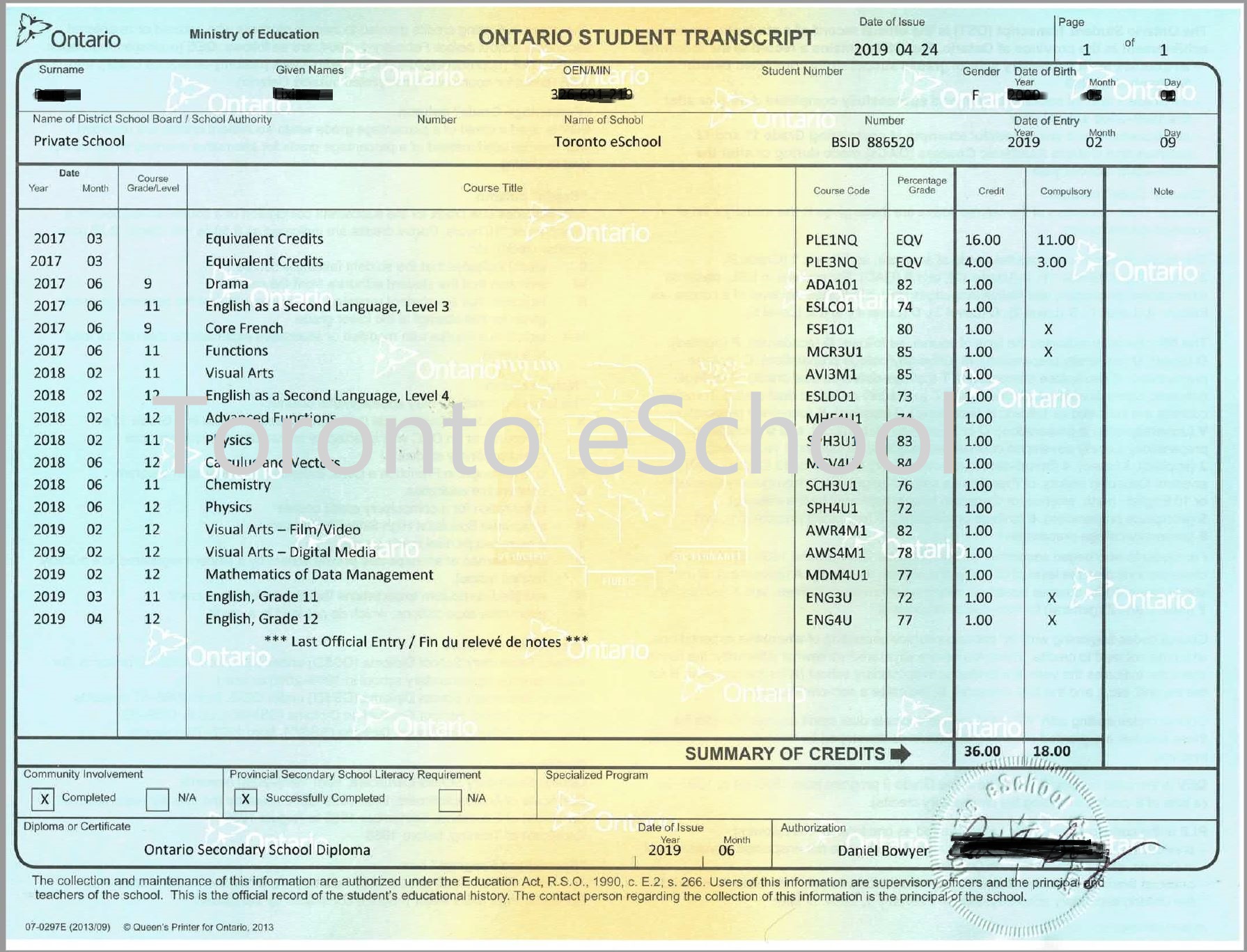 How Do You Get Your High School Transcripts Ontario School Walls