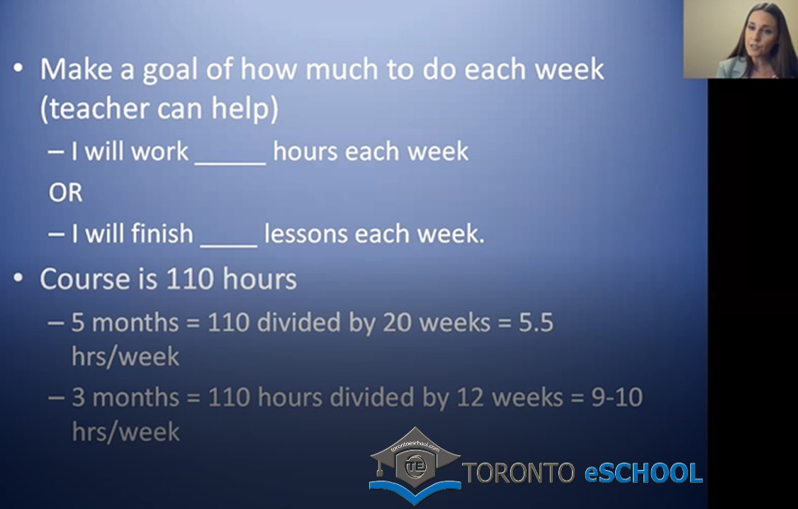 Online Course Study Plan