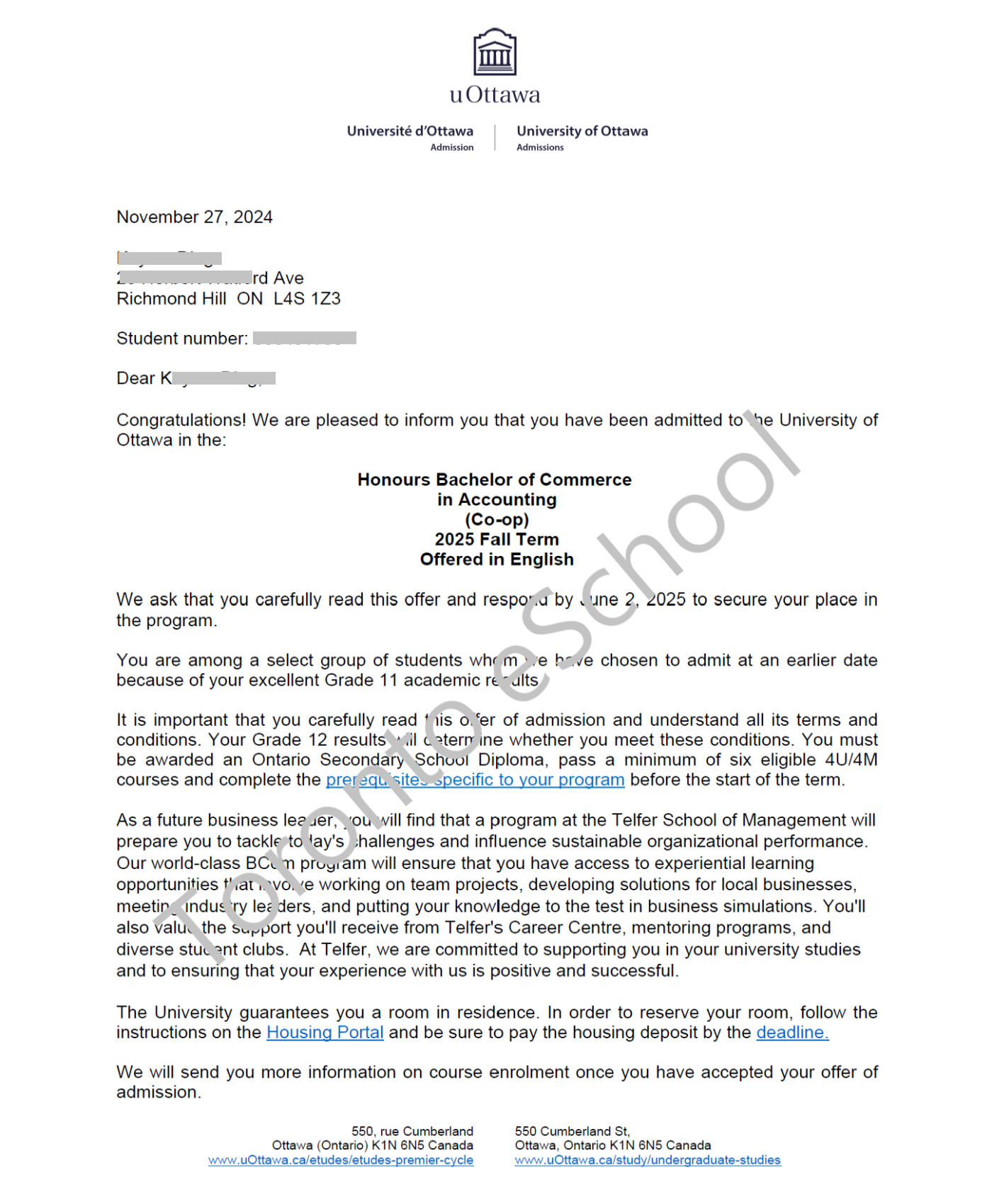 Admission-OTTAWA Accounting COOP