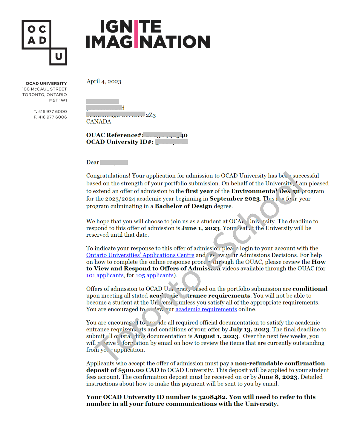 OCAD University Offer- Environmental Design_P1